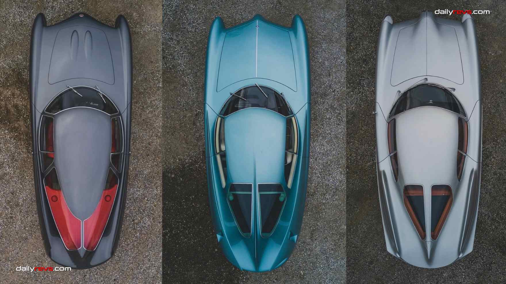 Alfa Rome BAT group shot & top views