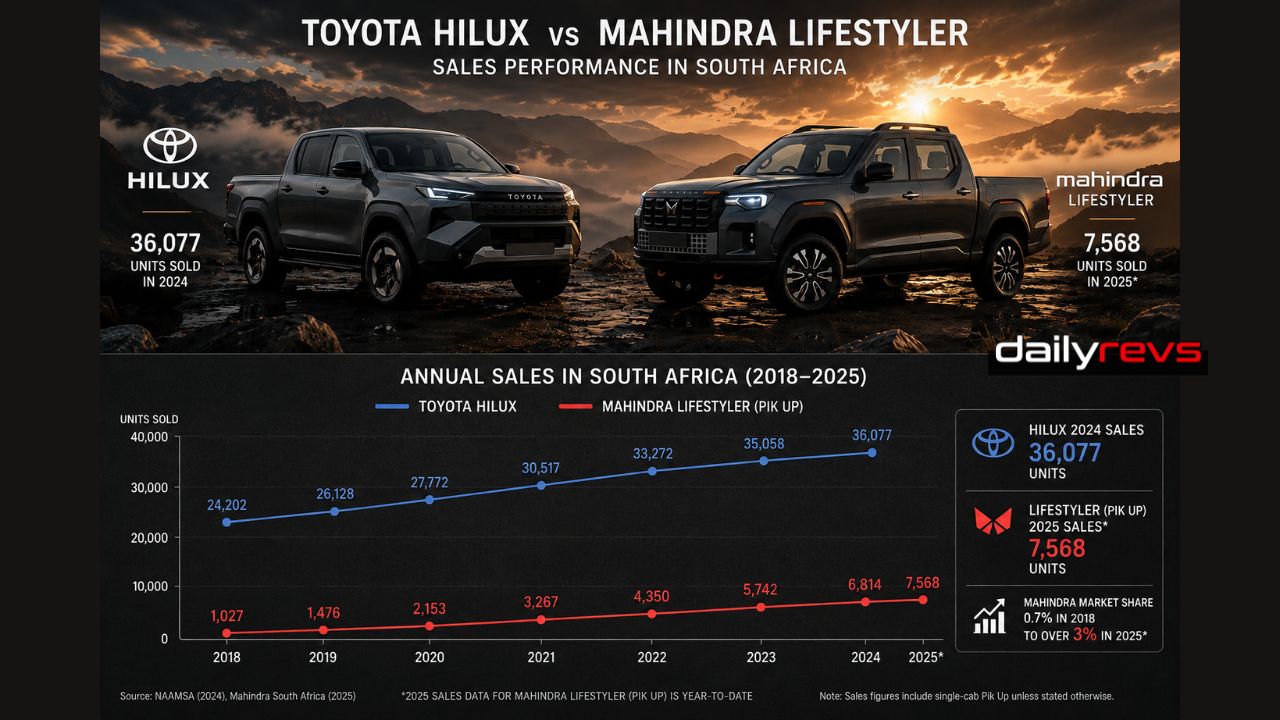 Mahindra pick up, sales chart South Africa