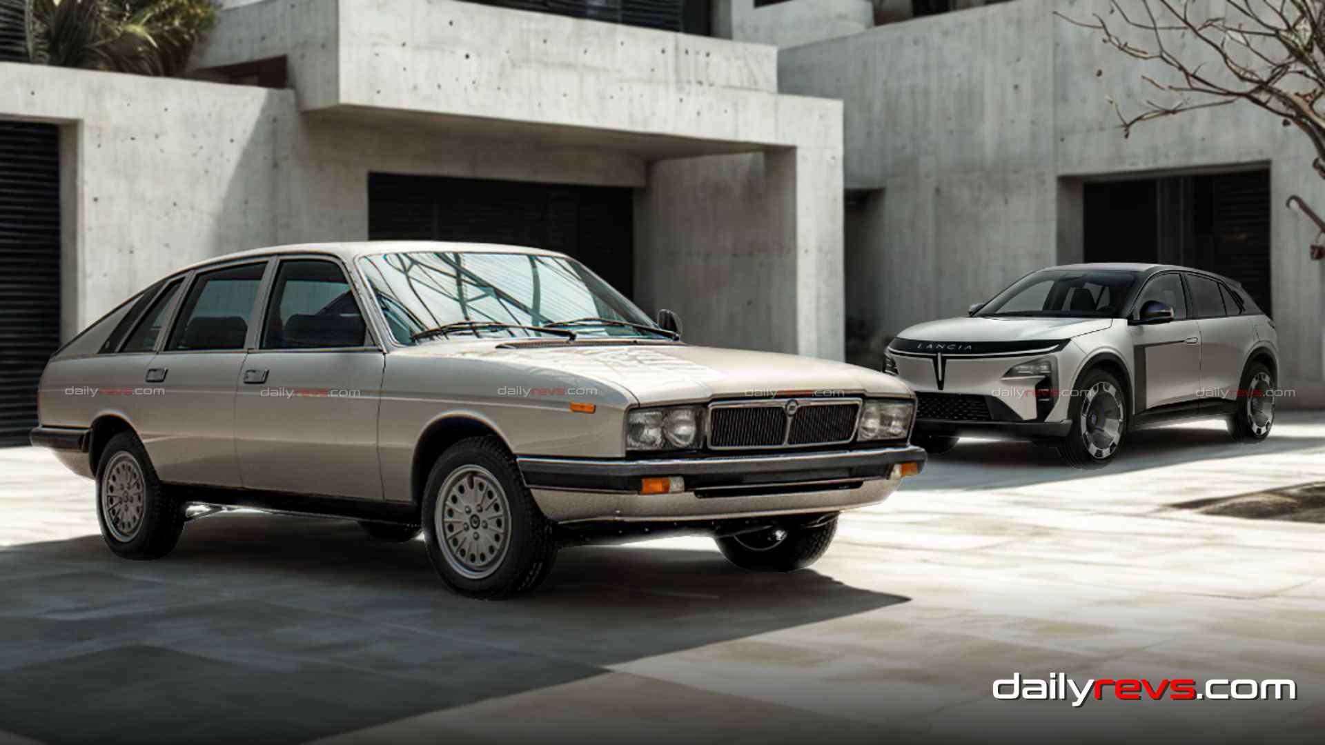 Classic Lancia Gamma sedan front