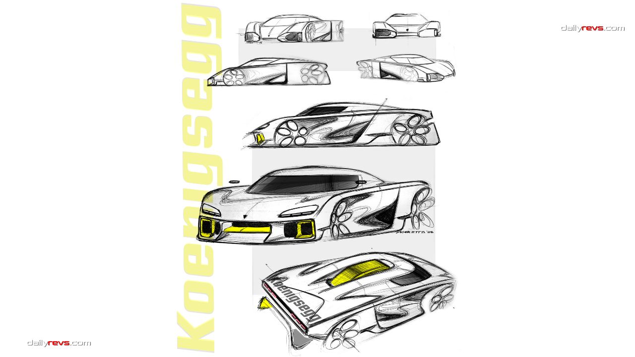 Koenigsegg Eidos Design Sketches by Gabriel Naretto